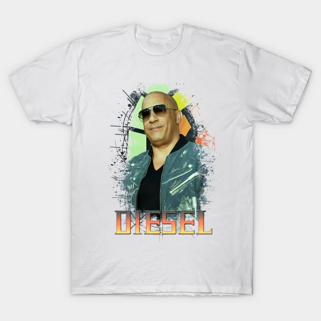 Vin Diesel / High Quality Digital Art Print - 117211234 T-Shirt by Semenov